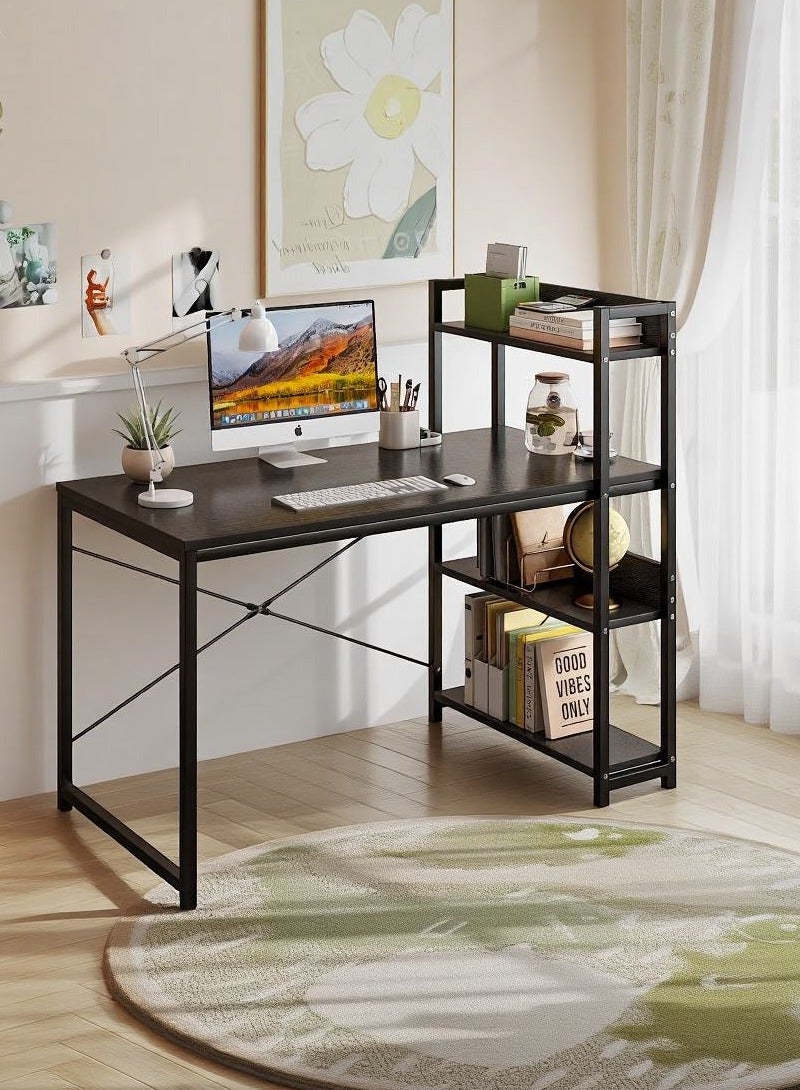 FAMAPY 4-layer Bookshelf Storage Study Desk Reversible Storage Layer  Office Table for home office, Computer desk for workstation - Image 1
